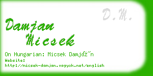 damjan micsek business card